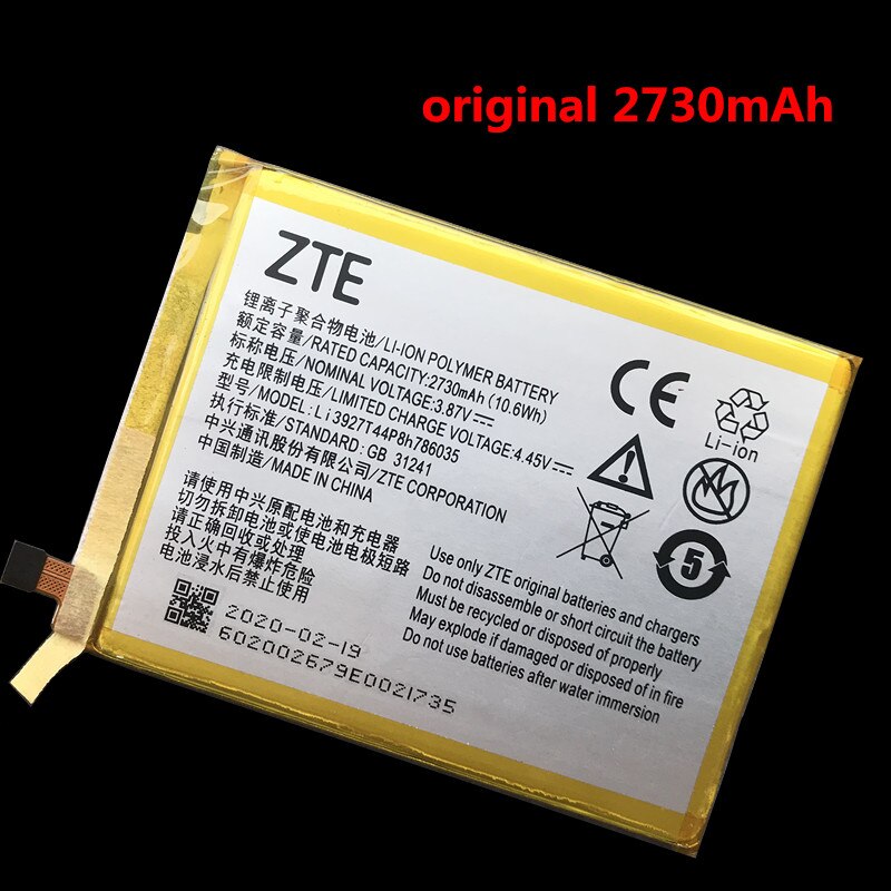 Original 2730mAh Li3927T44P8h786035 batería para ZTE Blade V8 V0800 BV0800 V7 V7Plus V770 Xiaoxian 4 BV0701 Z10 baterías