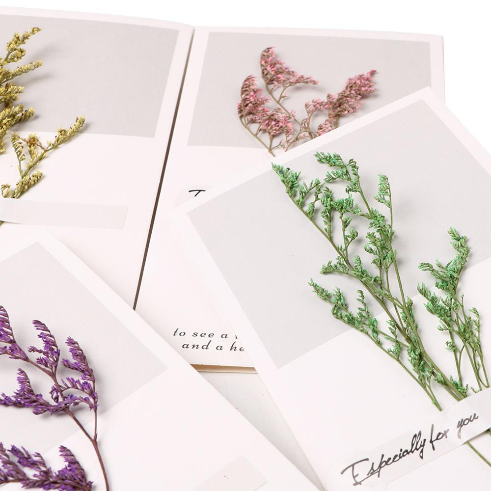 Tee-se-itse-kortti kutsukortti tyhjät kukat kuivakukkakortti äidin kiitospäiväkortti käsinkirjoitettu siunauskortti syntymäpäiväkortti