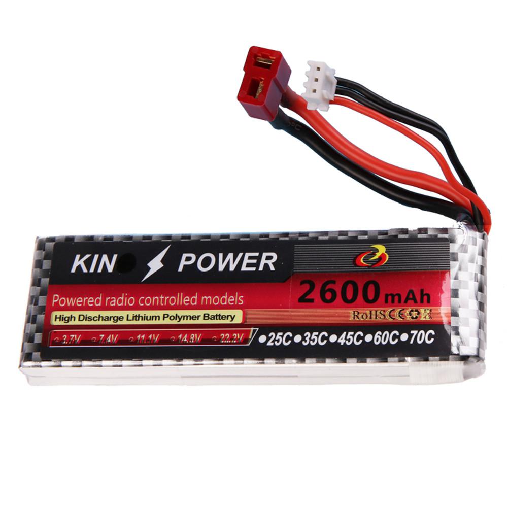 Spina T batteria Lipo 7.4V 2600mAh per parti di aggiornamento auto WLtoys 1/14 144001 RC