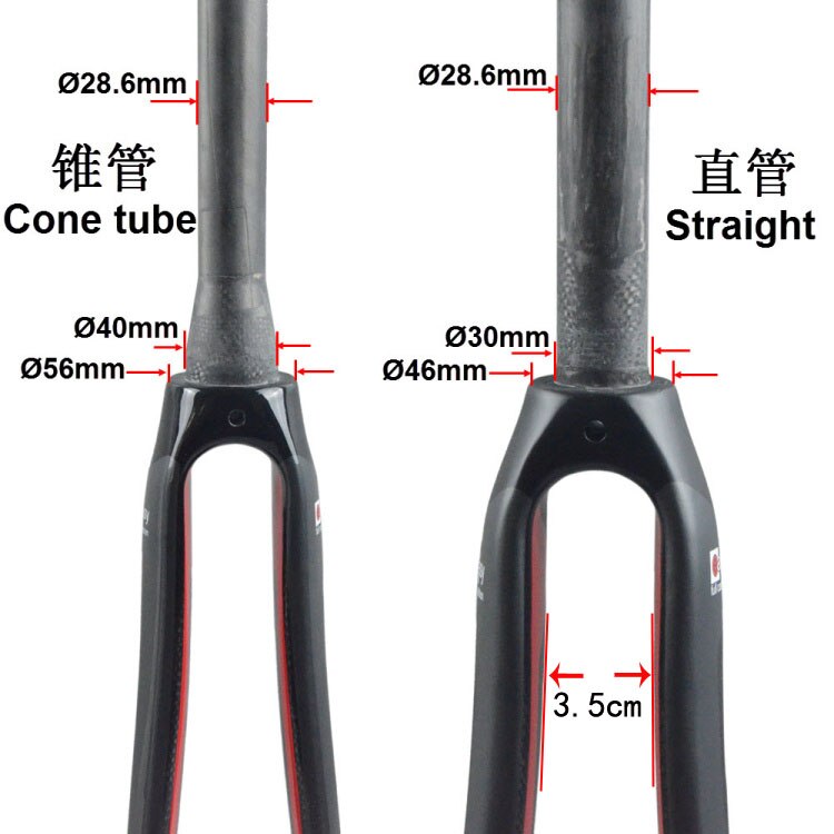 700C Road bicycle 3K full carbon fibre forks Fixed Gear bike straight /cone tube carbon forks Track bike carbon front forks