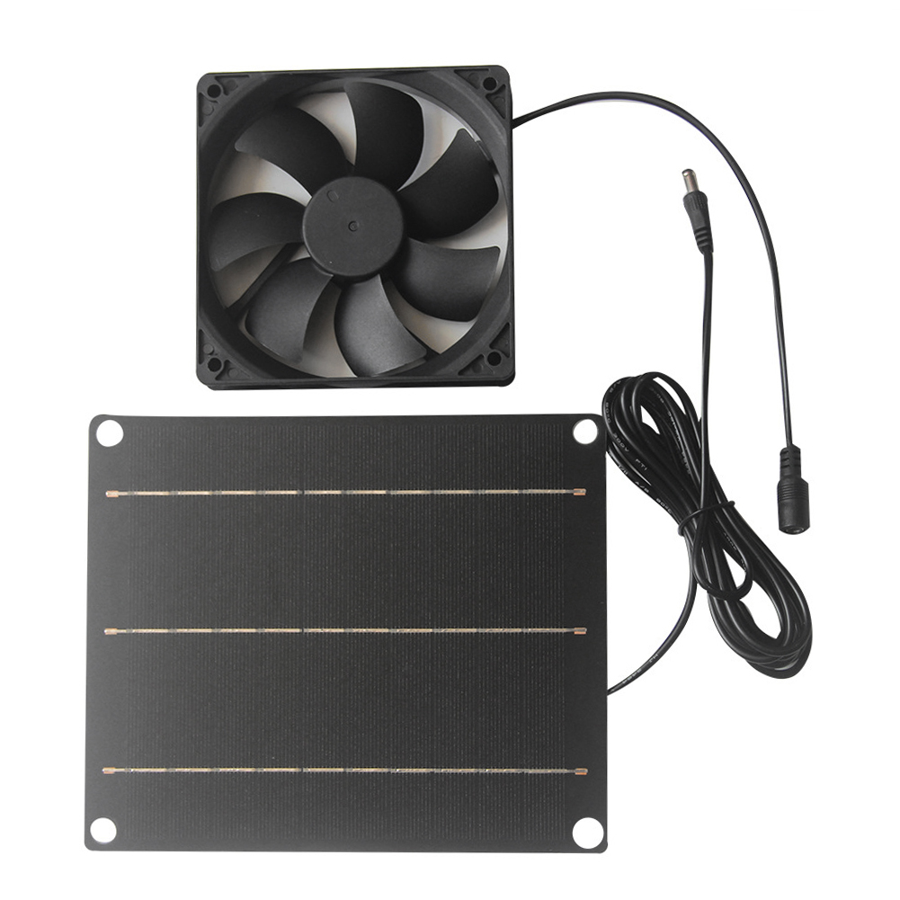 6V 6W Solar-Abluftventilator, wasserdichter Mini-Ventilator, Solar-Dach-Ventilator, Dach-Abluftventilator für Hunde, Hühnerstall, Wohnmobil, Gewächshausventilator