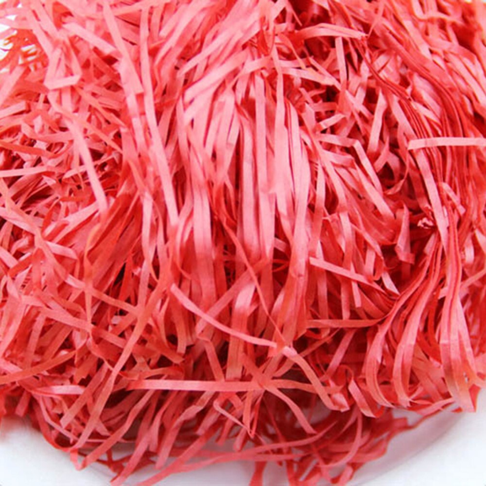 Diy Papier Raffia Papiersnippers Confetti Candy Bruiloft Verjaardag Christmas Party Box Vulmateriaal Decoratie: Rood