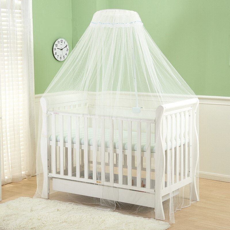 Zomer 0-3 Jaar Baby Bed Crib Netten Hung Dome Klamboe Met Houder Self-Stand Opknoping Netto gordijn Kinderen Kinderbedje Canopy