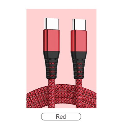 For Samsung S10 S9 S8 Note 9 Huawei Mate 20 usb type c to type c cable for macbook xiaomi Mi9 Pro PD 60W QC3.0 4.0 Charger Cable: Red / 1.2m