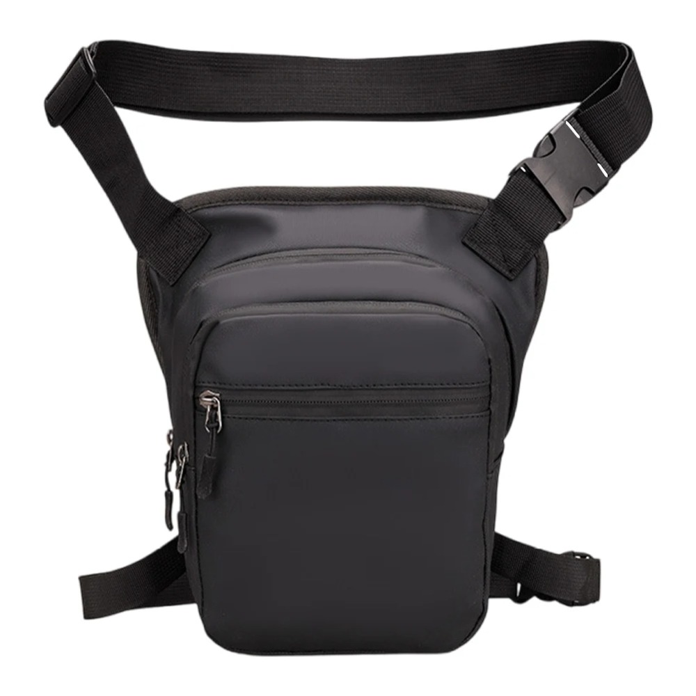 Sac de jambe tombante de cyclisme de grande capacité, sac banane multifonction réglable en cuir PU respirant, sac de poitrine de voyage randonnée: Default Title