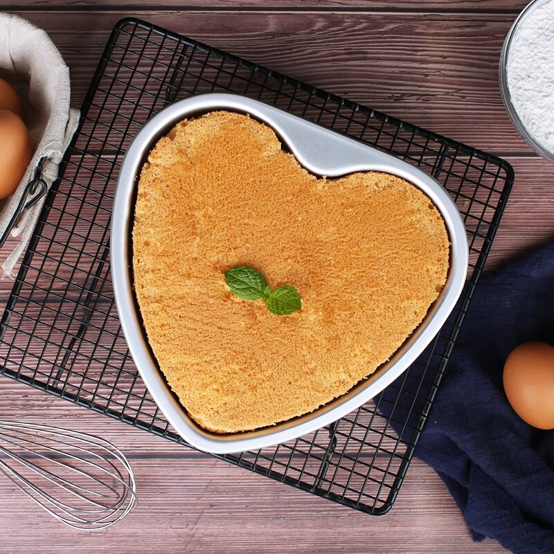 Heart Shaped Cake Pan with Removable Bottom Anodized Aluminum Wedding Birthday Baking Cake Tin Cheesecake Pan Chiffon Cake Mold