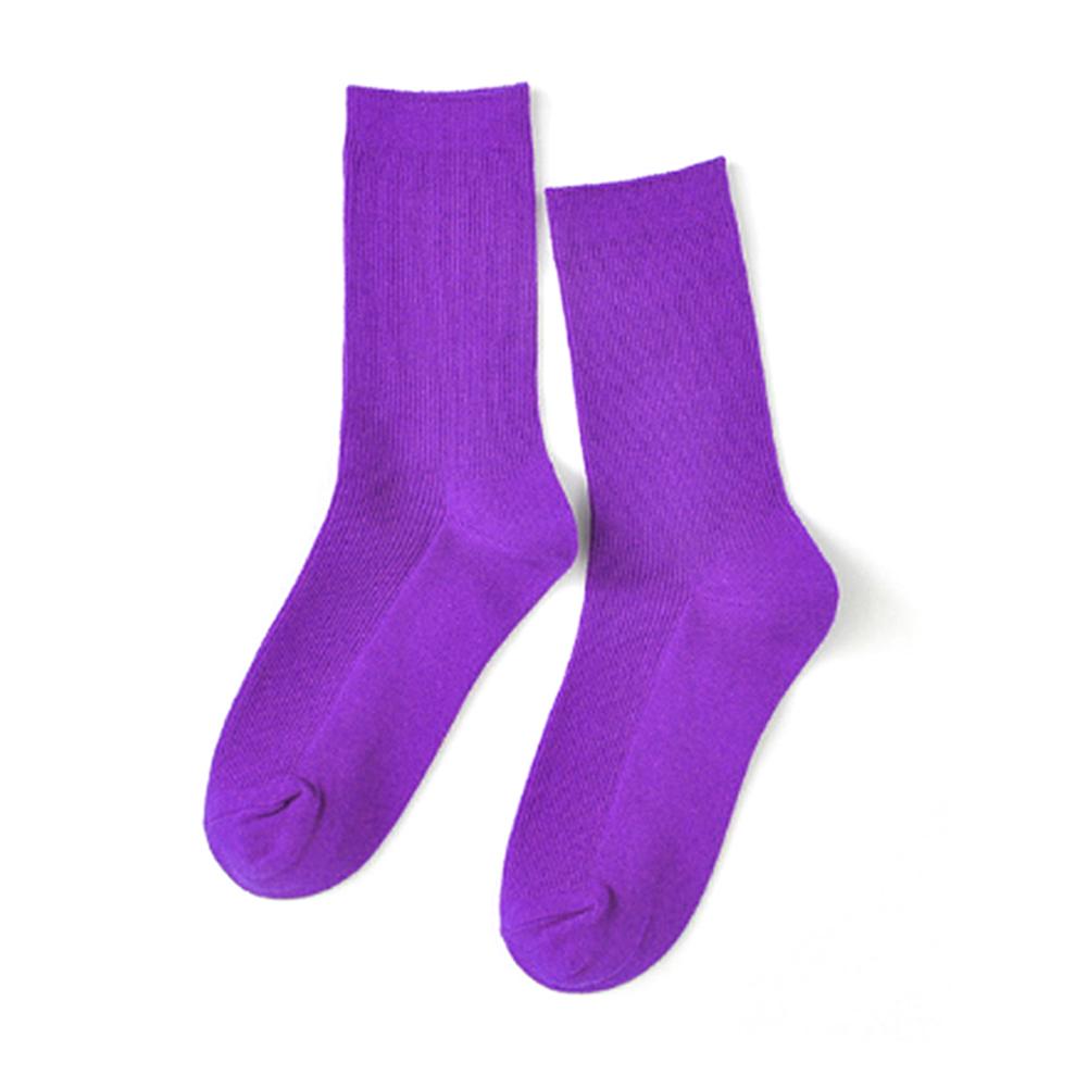 Calcetines deportivos transpirables para niños, medias de algodón con barra Vertical, a la , Color fluorescente: F