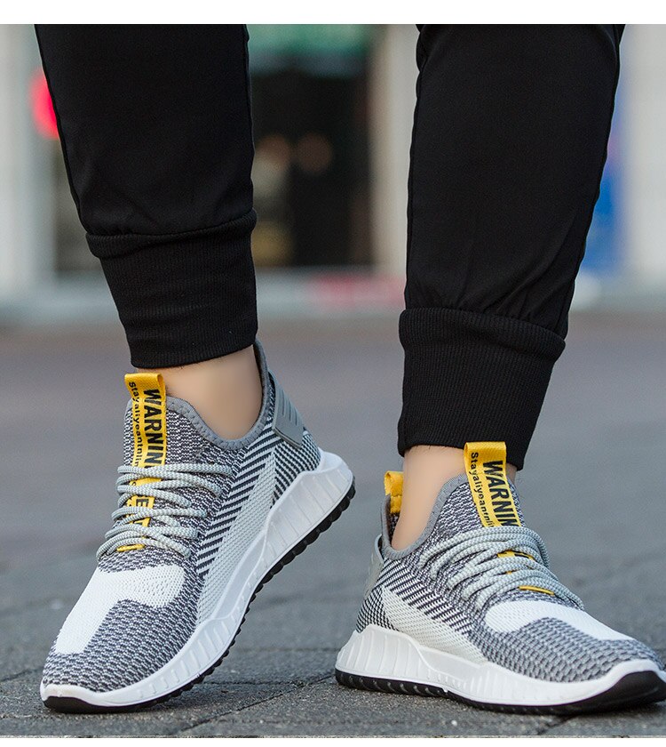 Mesh sko herre sneakers afslappet snøresko letvægts vulkanisere walking sneakers zapatillas hombre herre high top sneakers