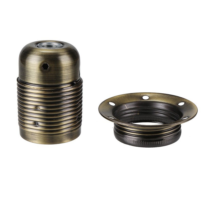 Portalámparas de Metal E27 E26, casquillo de lámpara Edison Vintage pulido con anillo, Base de lámpara DIY para accesorio de iluminación: Beige / 2G11