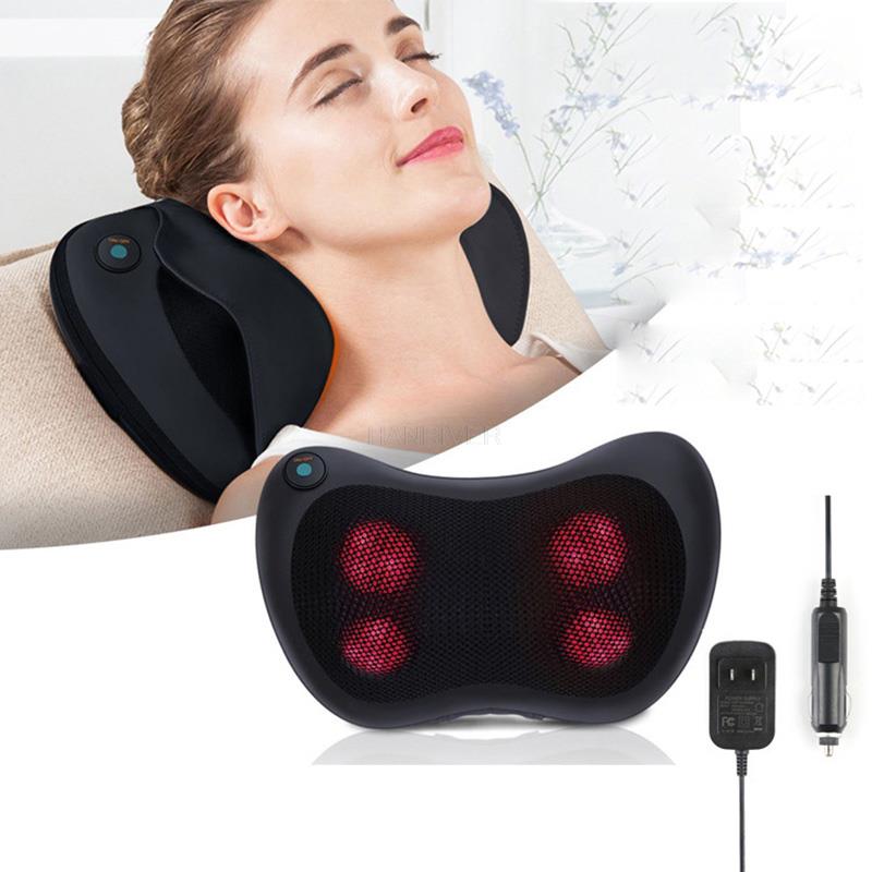 Masajeador de cuello para el hogar, almohada de masaje Cervical pequeño, compresa para espalda y cintura