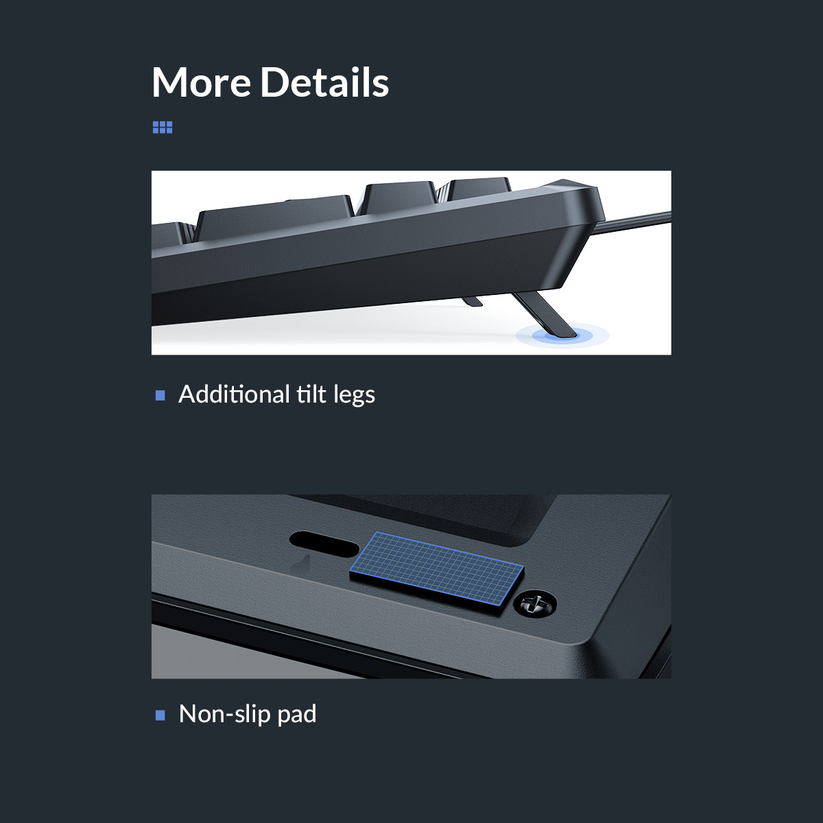 ORICO Wireless Wired Keyboard and Mouse Protable Mini Slim Keyboard Mouse Combo Set for Computer Laptop PC Notebook Windows