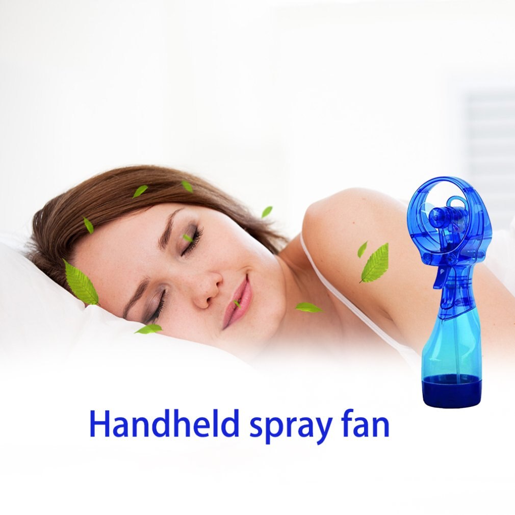Portable Handhold Water Mist Fan 2In1 Functions Powerful Fan Water Cooling Spray Fan Humidification Fan