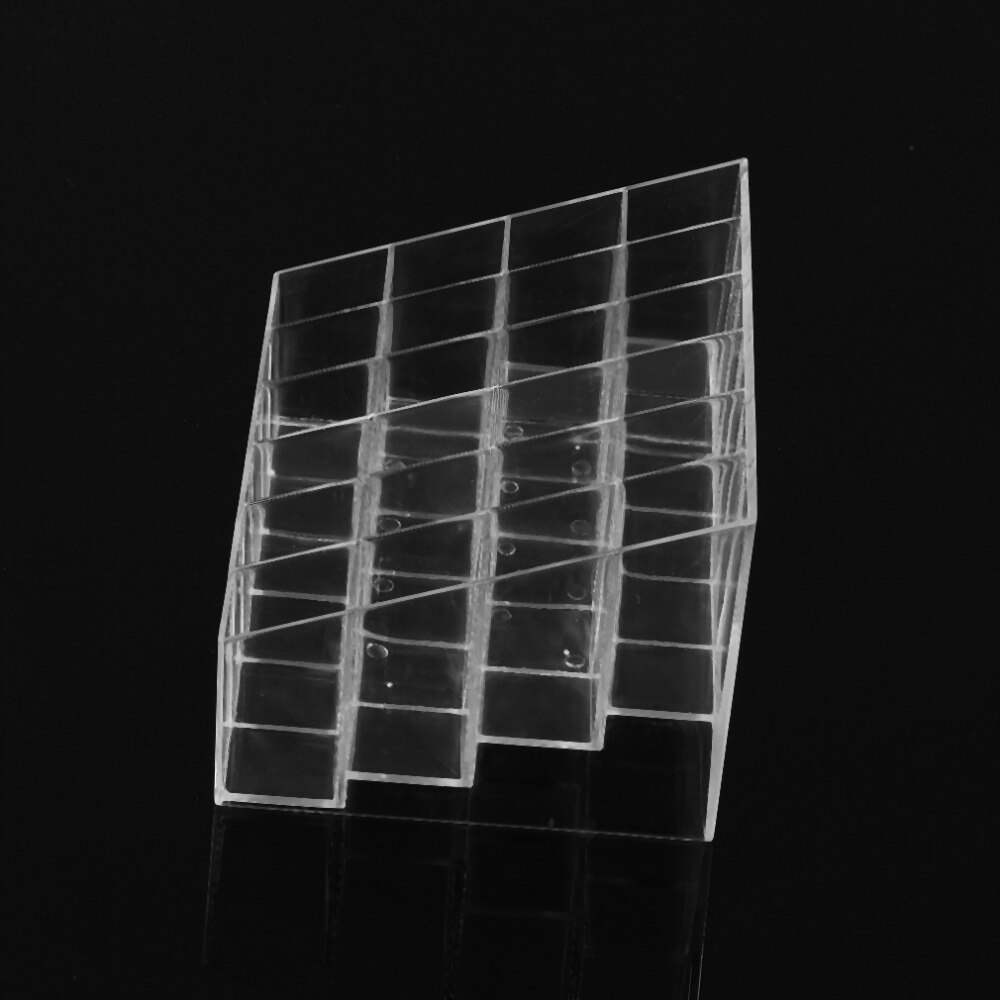 24- grid acryl make-up organizer opbergdoos cosmetische lippenstift sieradendoos displaystandaard make-up tools kwastenhouder