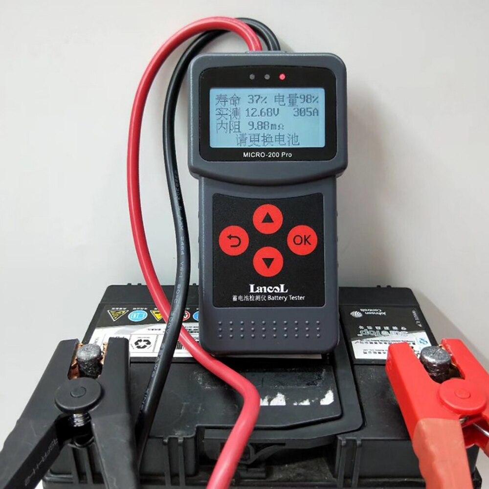 MICRO-200 PRO probador de batería de coche 12V 24V AGM EFB Gel sistema de batería analizador camión motocicleta automotriz herramienta de diagnóstico de coche