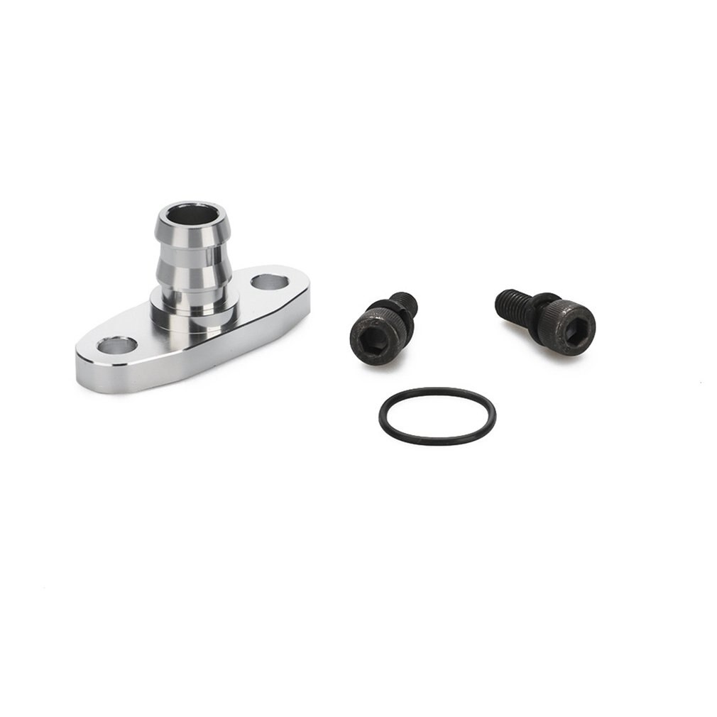 Aluminum Billet Oil Drain Return Flange Adapter set Turbo Drain Adapter