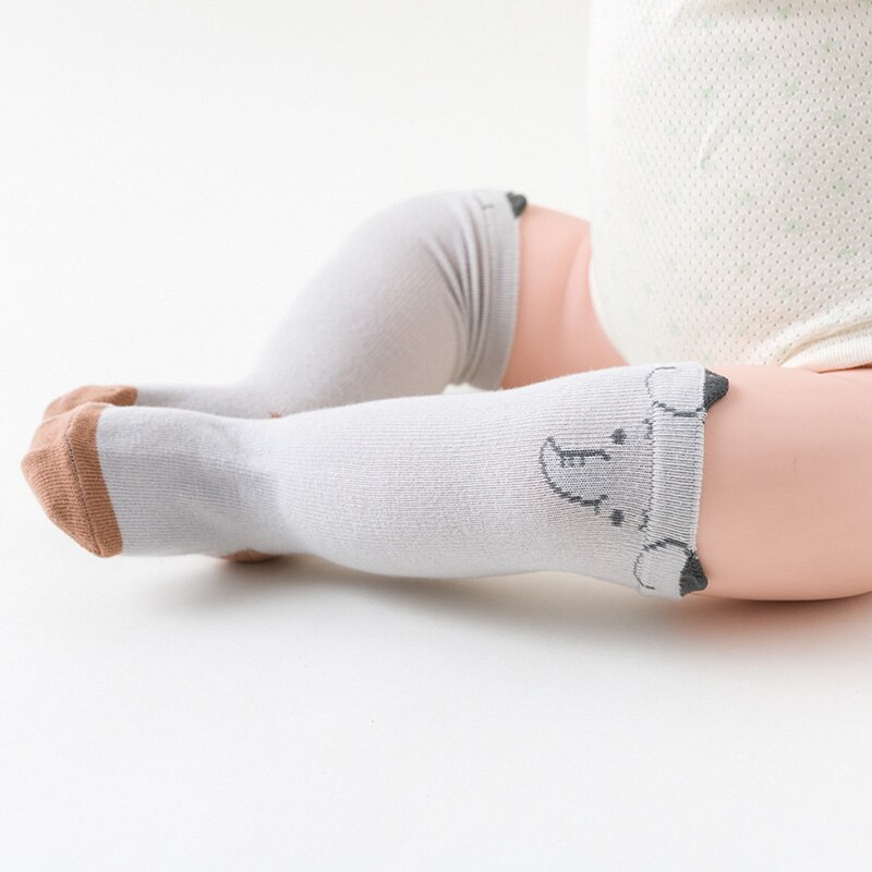 Lente En Herfst Antislip 0-3T Baby Meisjes Sokken Losse Mond Kids Sokken Cartoon Lange Buis jongens Sokken Zuigeling Knie Hoge Sokken