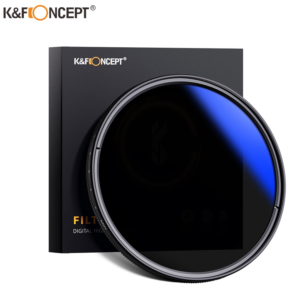 K & F Konzept ND2 zu ND400 ND Objektiv Filter Schlank Fader Variable Einstellbar neutral Dichte 49mm 52mm 58mm 62mm 67mm 77mm