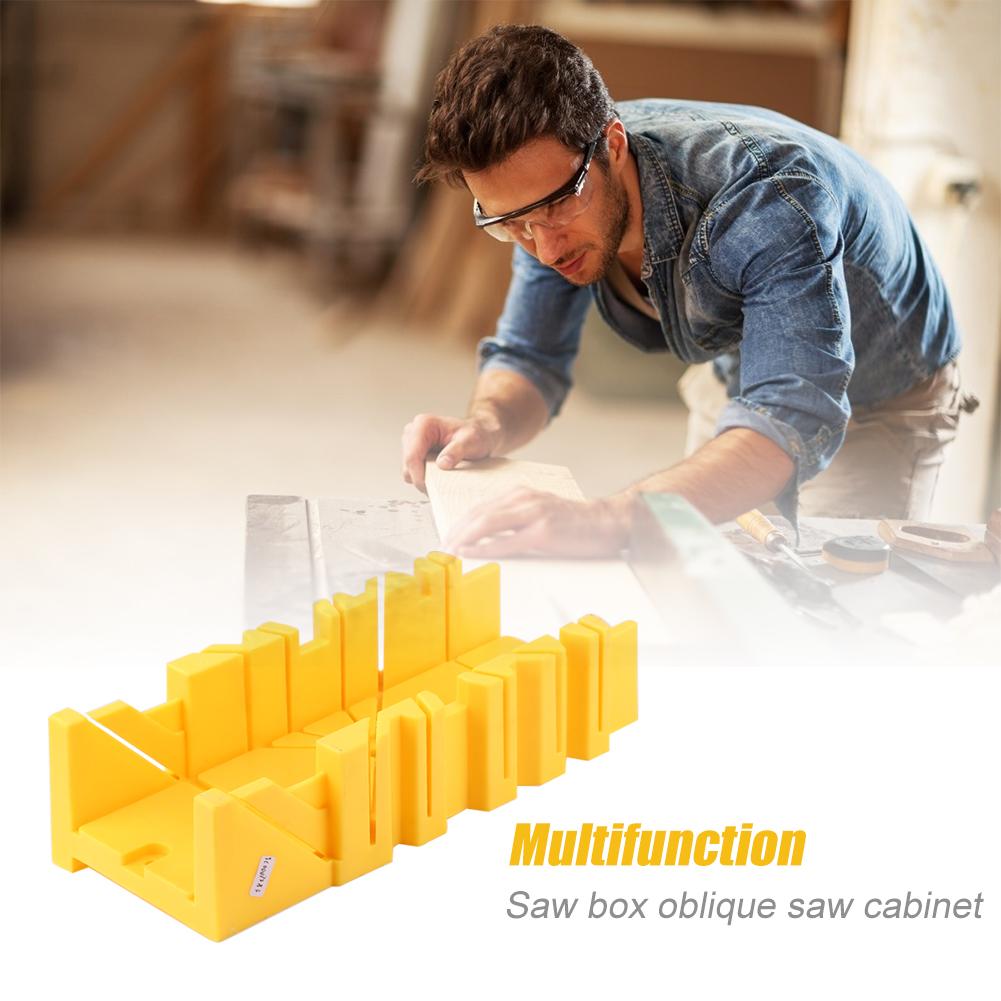 Multi-function 45/90 Degree Clamping Miter Saw Box Cabinet Case Woodworking Angle Cutting Tools Angle Cutting for Wood Tile