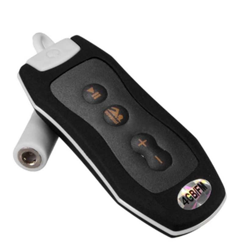 Waterproof IPX8 Clip MP3 Player FM Radio Stereo Sound Swimming Diving Surfing Cycling Sport Music Player With FM: black