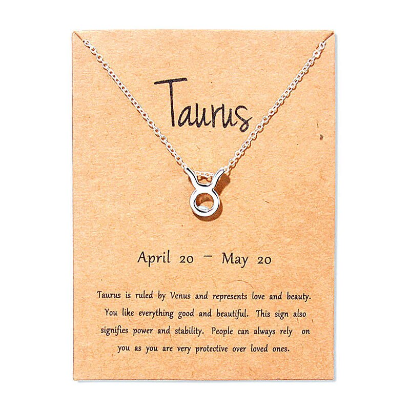 Vrouwen 12 Horoscoop Sterrenbeeld Goud Kleur Hanger Ketting Taurus Ram Leeuw 12 Sterrenbeelden Sieraden Kinderen Kerstcadeaus: Taurus