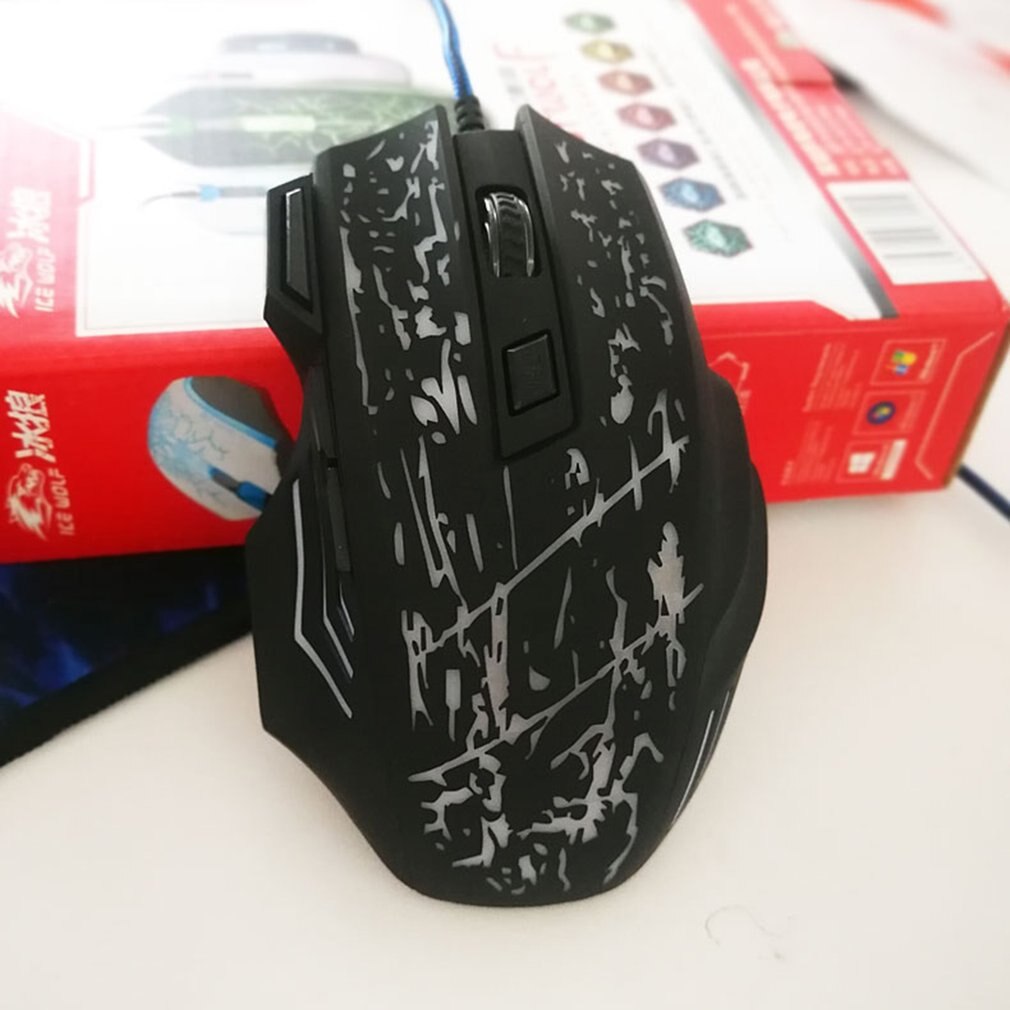 5500DPI 7 Buttons LED Backlight Optical USB Wired Mouse Gamer Mice Laptop PC Computer Mouse Gaming Mouse for Pro Gamer