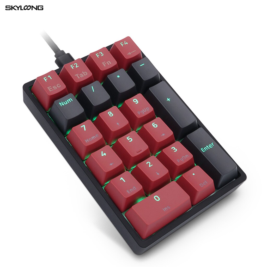 SK21 mechaniczna klawiatura numeryczna podświetlany RGB w pełni programowalny typ C wymienna na gorąco nasadka PBT robić przełącznika Gateron prochowiec PC