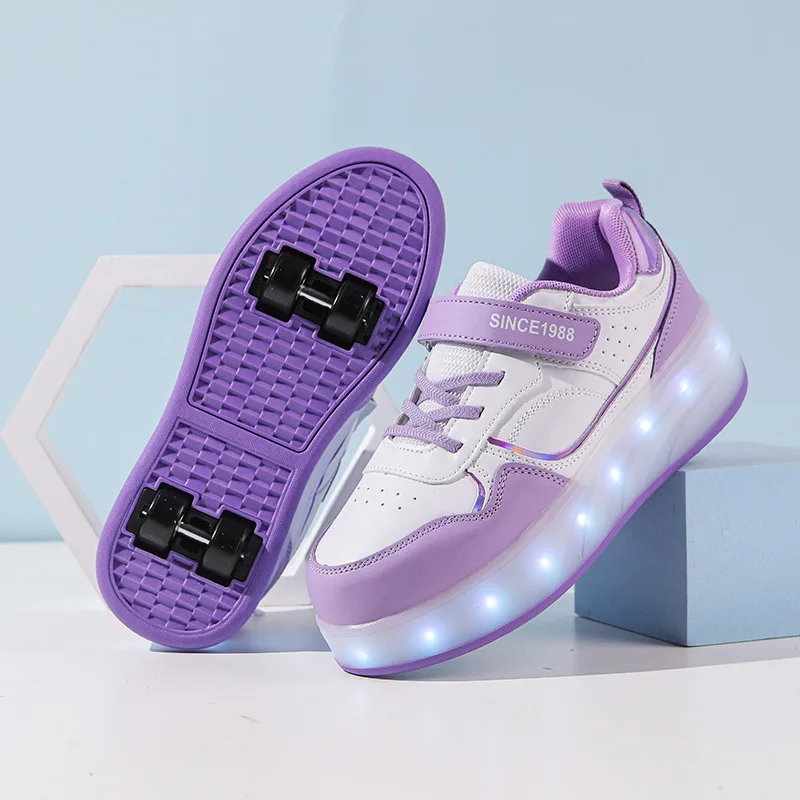 Otoño/Invierno, nuevos patines de cuatro ruedas de alto valor estético para hombres, mujeres, niños, estudiantes en el campus con cuatro ruedas