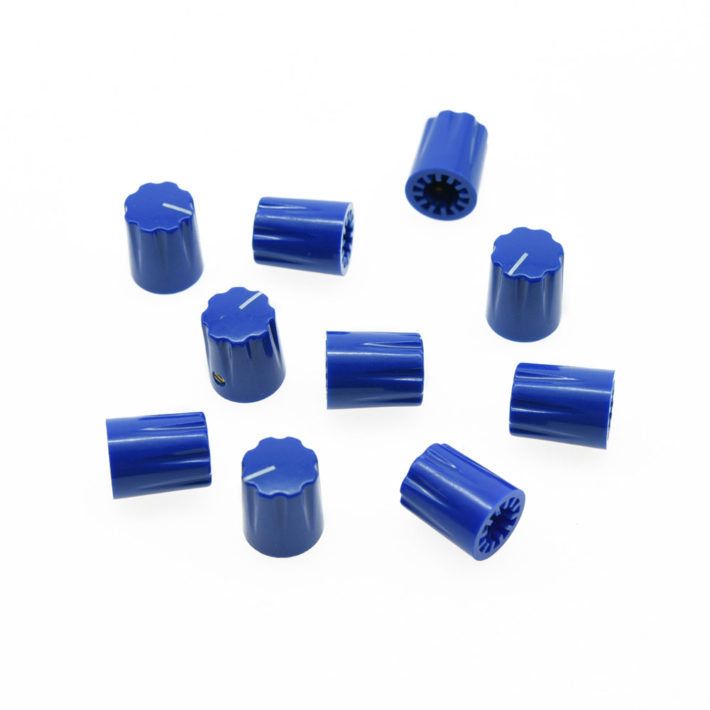 Zwart 10x Guitar Amp Effect Pedaal Knoppen 1/4 &quot;Davies 1900H Stijl Knop Set Schroef Verschillende Kleur: Blue