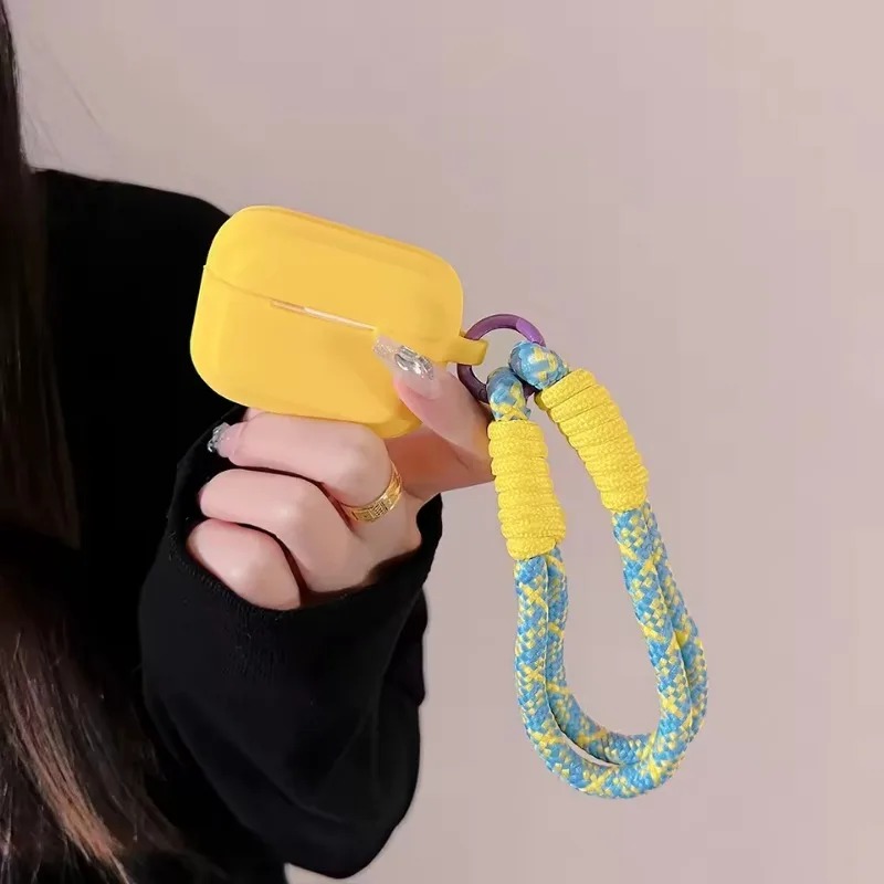 Coque en silicone souple pour Airpods Pro 2 3 1 4, housse de protection de luxe pour écouteurs sans fil avec lanière, accessoires pour écouteurs sans fil