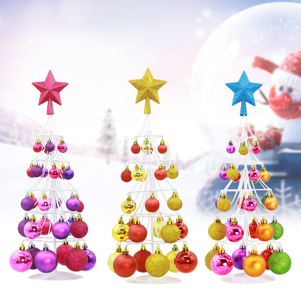 Home Craft Layout Party Supplies Tree Top Star Decoration Exquisite Ball Tower Year Christmas Ornament Shopping Mall