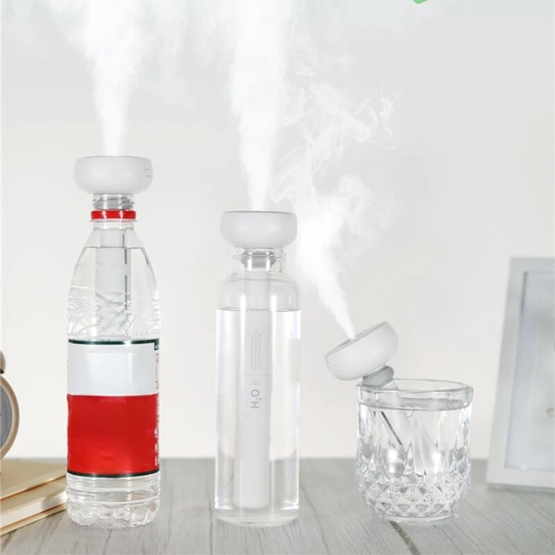 KBAYBO Mini USB Air Humidifier with Neon Light for Home Office Portable Essential Aroma Oil Diffuser Car Mist Maker Ultrasonic