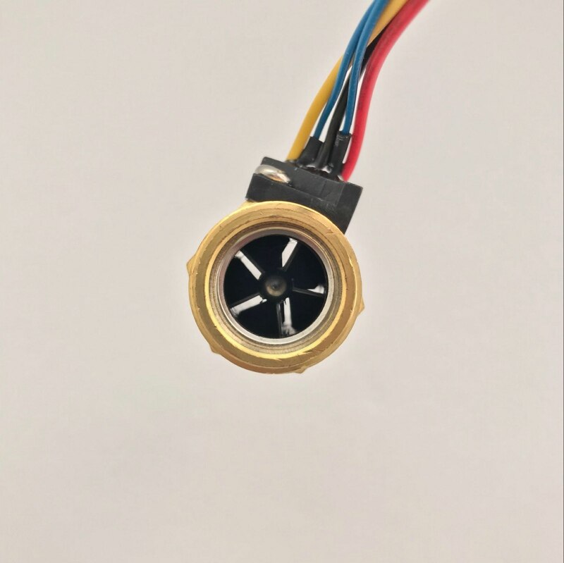 USC-HS21TIT Hall Effect Flow Sensor Water 1-30L/min BSP G1/2&quot; Threaded End Quick Connection error Turbine flowmeter Temperature