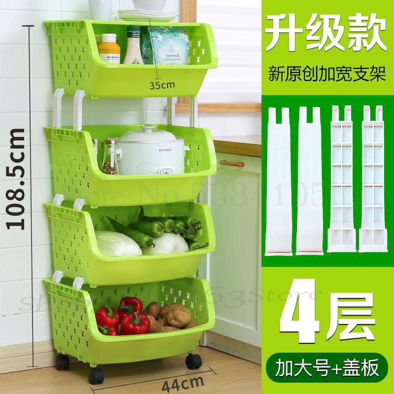 Étagères de cuisine, balcon à plusieurs étages, légumes ménagers, paniers, jouets à légumes, armoires de rangement et étagères
