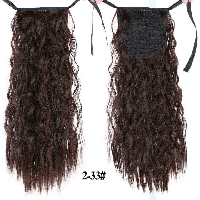 Cola de Caballo rizado largo de 22 pulgadas WEILAI para mujer: 0022-2I33