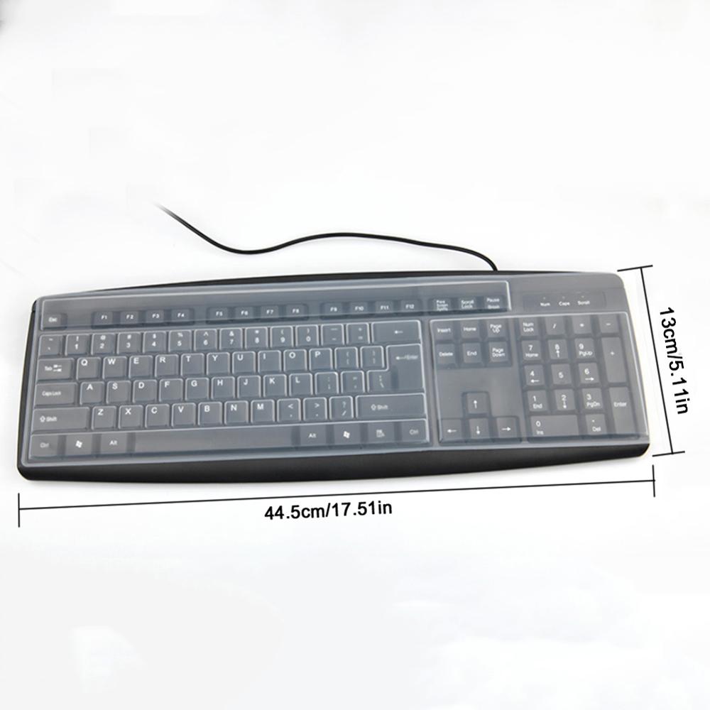 Silicone ordinateur de bureau clavier couverture peau protecteur mince étanche Transparent protecteur Film outils