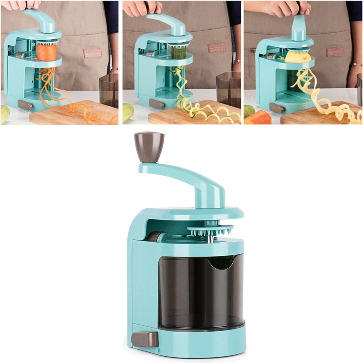 Gemüse Spiralizer Einstellbare Klingen Veggie Pasta & Spaghetti Salat Spirale Schneidemaschine Kartoffel Zucchini Nudel Hersteller