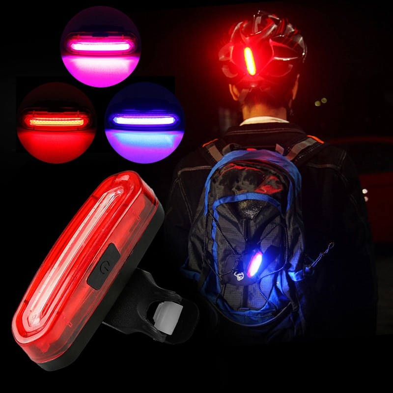 Usb Opladen Fietsverlichting Led Heldere Cob Fietslicht Mtb Fiets Achterlicht Waterdichte Zaklamp Lamp Fietsen Achter Waarschuwingslichten
