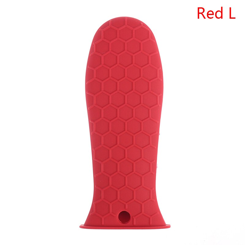 1Pcs Siliconen Handvat Pannenlap Voor Gietijzeren Koekenpannen Pannen Grip Mouw Cover Potten Pannen Handvat Onderdelen: Oranje