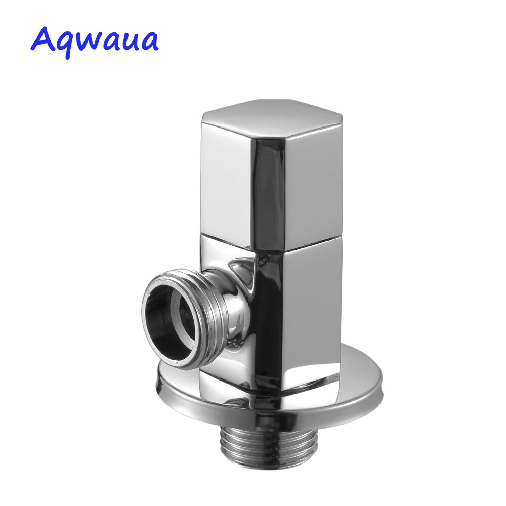 Aqwaua Water Valve Kraan Hoekstopkraan Messing Omstelling G1/2 "Wc Hoekstopkraan Douchekop Connector Massief Messing chrome Plated