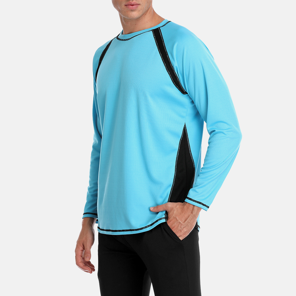 Charmo-chemise à manches longues pour homme, vêtements de plage en Patchwork, coupe sèche, Protection contre les UV
