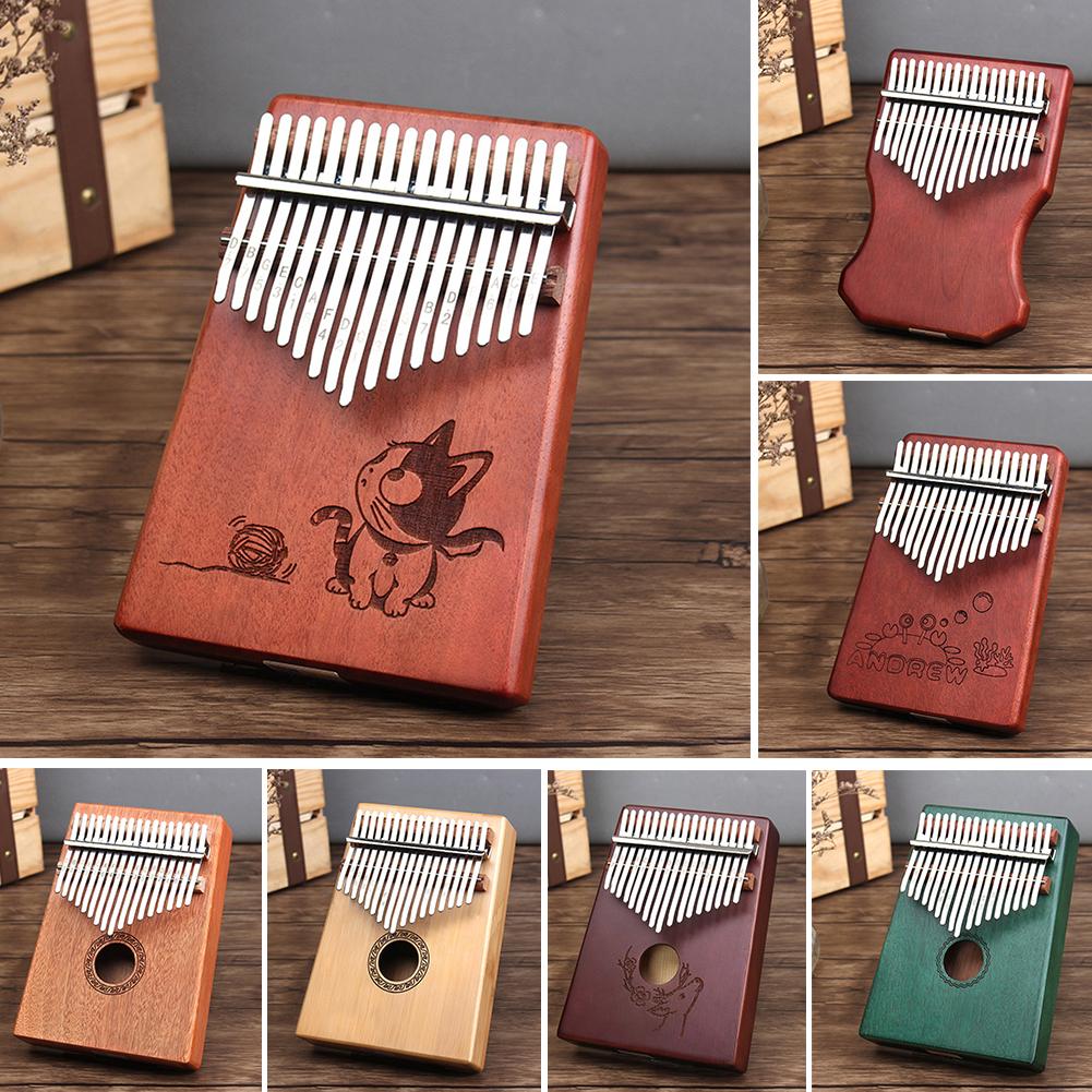17-Key Wooden Finger Kalimba Mbira Thumb Piano Musical Instrument Kids Chic
