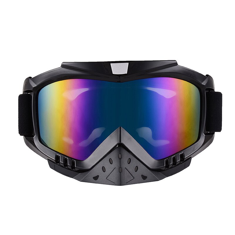 Motorcycle Motocross Goggles Glasses for Helmet Racing Gafas Dirt Bike ATV MX Goggles Clear Tinted Lens Off Road Adjustable: PLATING COLOR