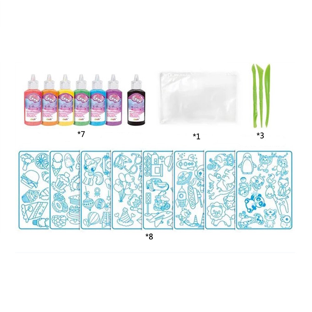 låve diy tegning leker tegneserielim tempera maleri til barnehage kunst håndverk baby leker låve bursdag leker til låve: 8 stk diy klistremerke sett