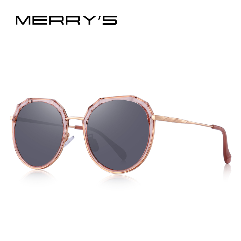 MERRYS Vrouwen Luxe Ovale Gepolariseerde Zonnebril Dames Mode Trending Roze zonnebril UV400 Bescherming S6330: C05 Brown