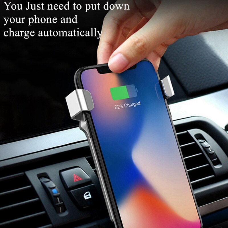 Qi Wireless Car Charger Pad Mobiele Telefoon Houder Stand Voor Samsung S8 Draagbare Auto Qi Draadloze Oplader Voor Iphone X 8 Plus