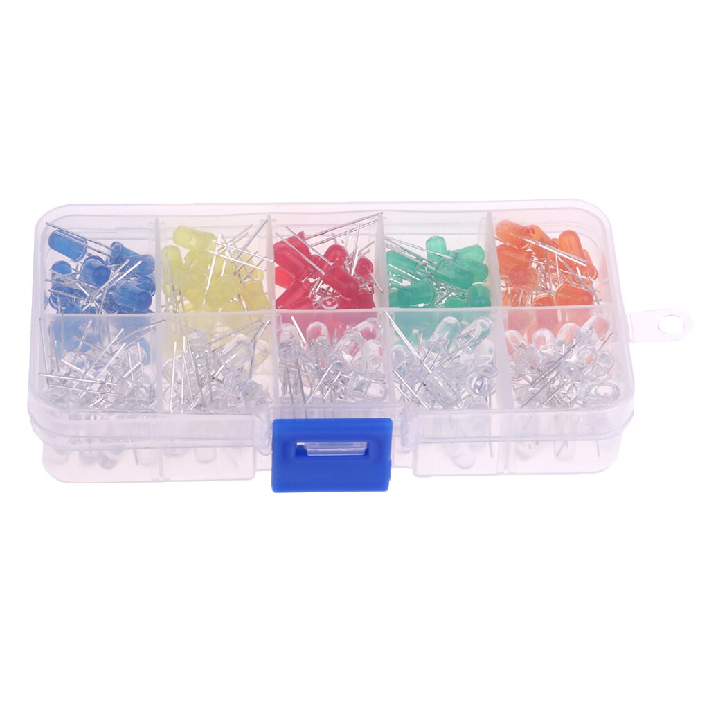 Kit de Diode LED électroluminescente rouge vert bleu jaune Orange 200x5mm pour appareils ménagers électriques 3V 20mA