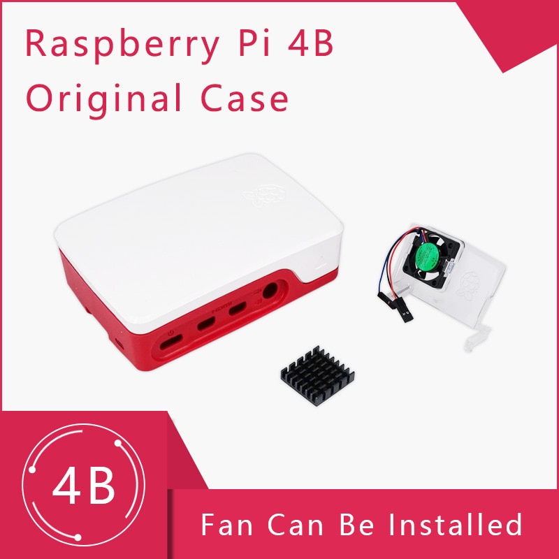 Raspberry Pi 4 custodia ufficiale Raspberry Pi 4 Case Fan EU/UK/US USB-C alimentazione