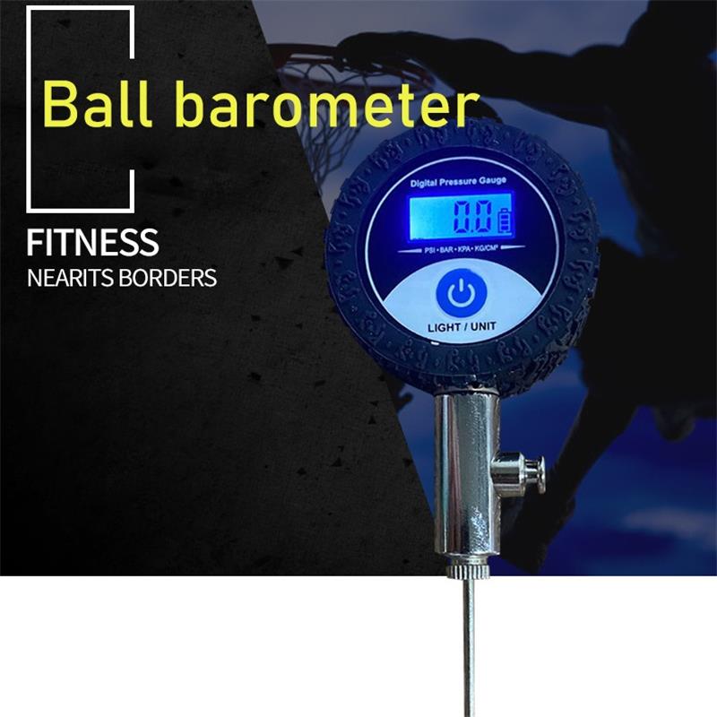 Mini Voetbal Manometer Metalen Handheld Voetbal Barometer Volleybal Basketbal Barometers Met Digitale Display