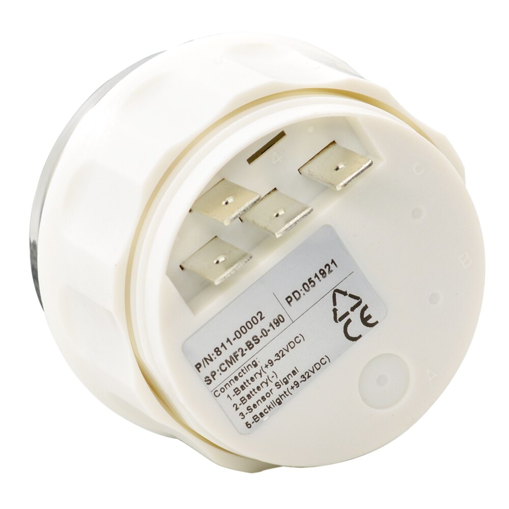 Round Earth 52MM Auto Car Ship Boat Tractor Water Fuel Level Gauge With Level Sensor Oil Liquid Tank Fuel Level Meter Indicator