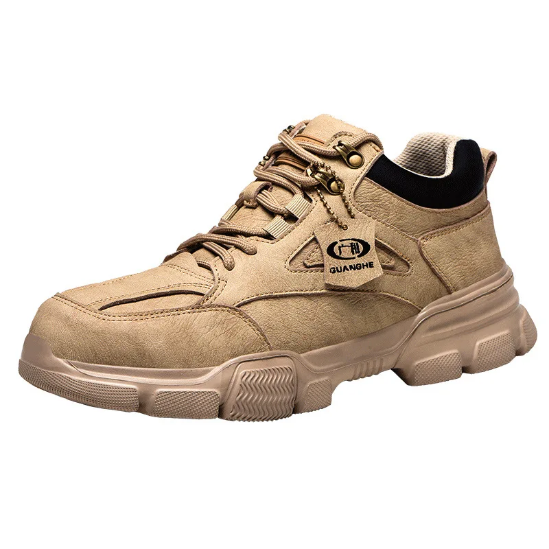 Zapatillas de trabajo con punta de acero para hombre, zapatos de seguridad, botas de trabajo a prueba de perforaciones, calzado Indestructible de: 37 / Verde